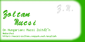 zoltan mucsi business card